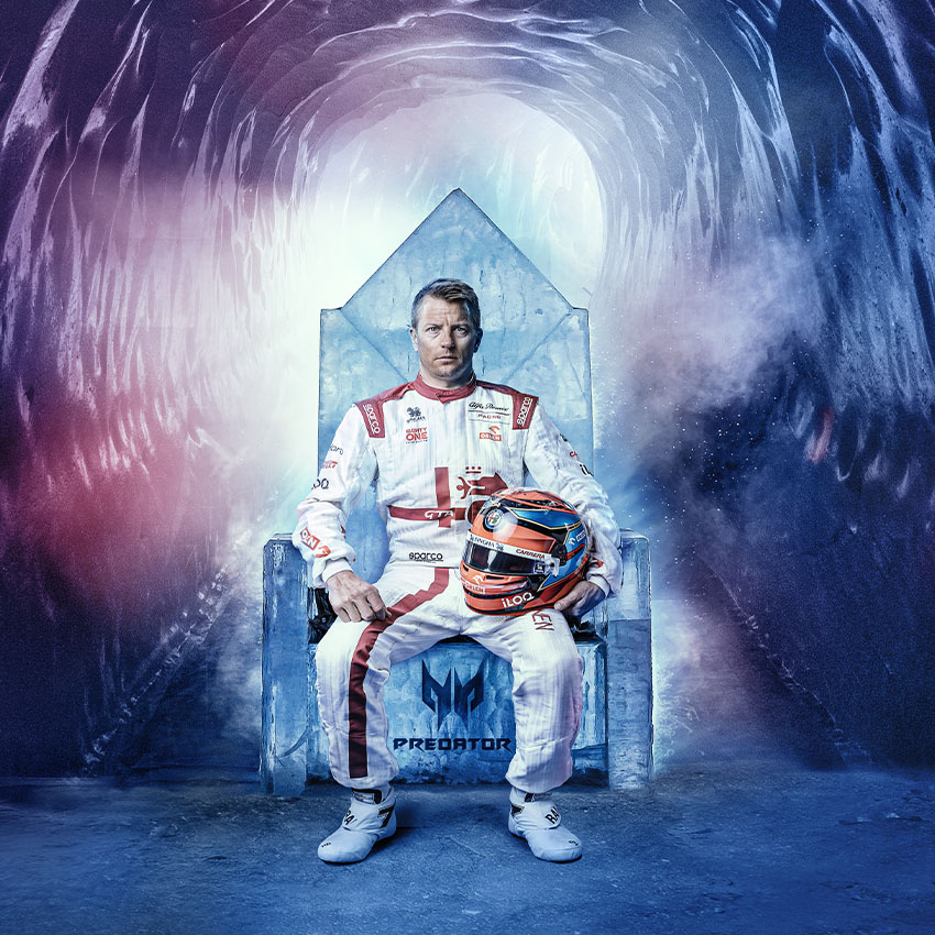 Kimi Räikkönen Kings of Ice Cool on Ice Throne Visual