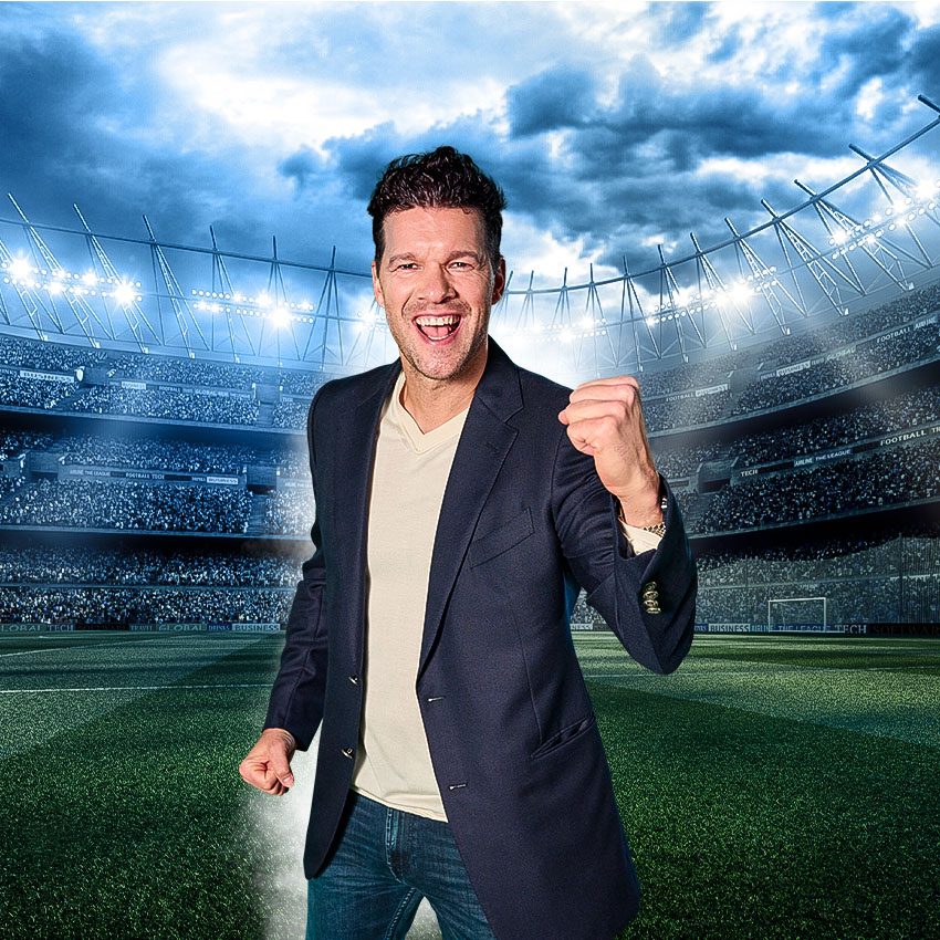 Michael Ballack standing in big football stadium